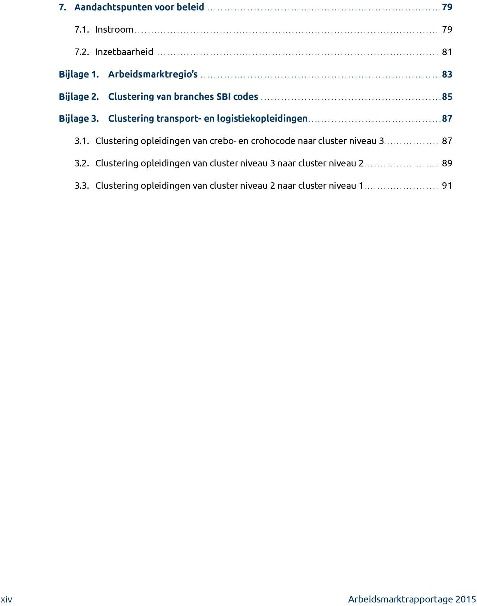 Clustering opleidingen van crebo- en crohocode naar cluster niveau 3 87 3.2.