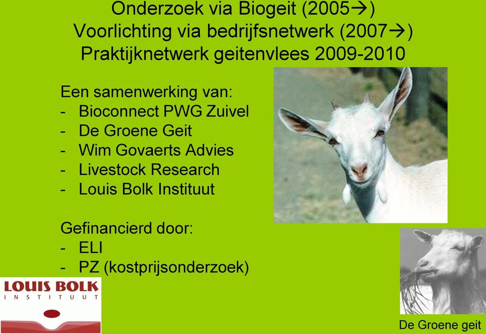 Bioconnect PWG Zuivel - De Groene Geit - Wim Govaerts Advies -
