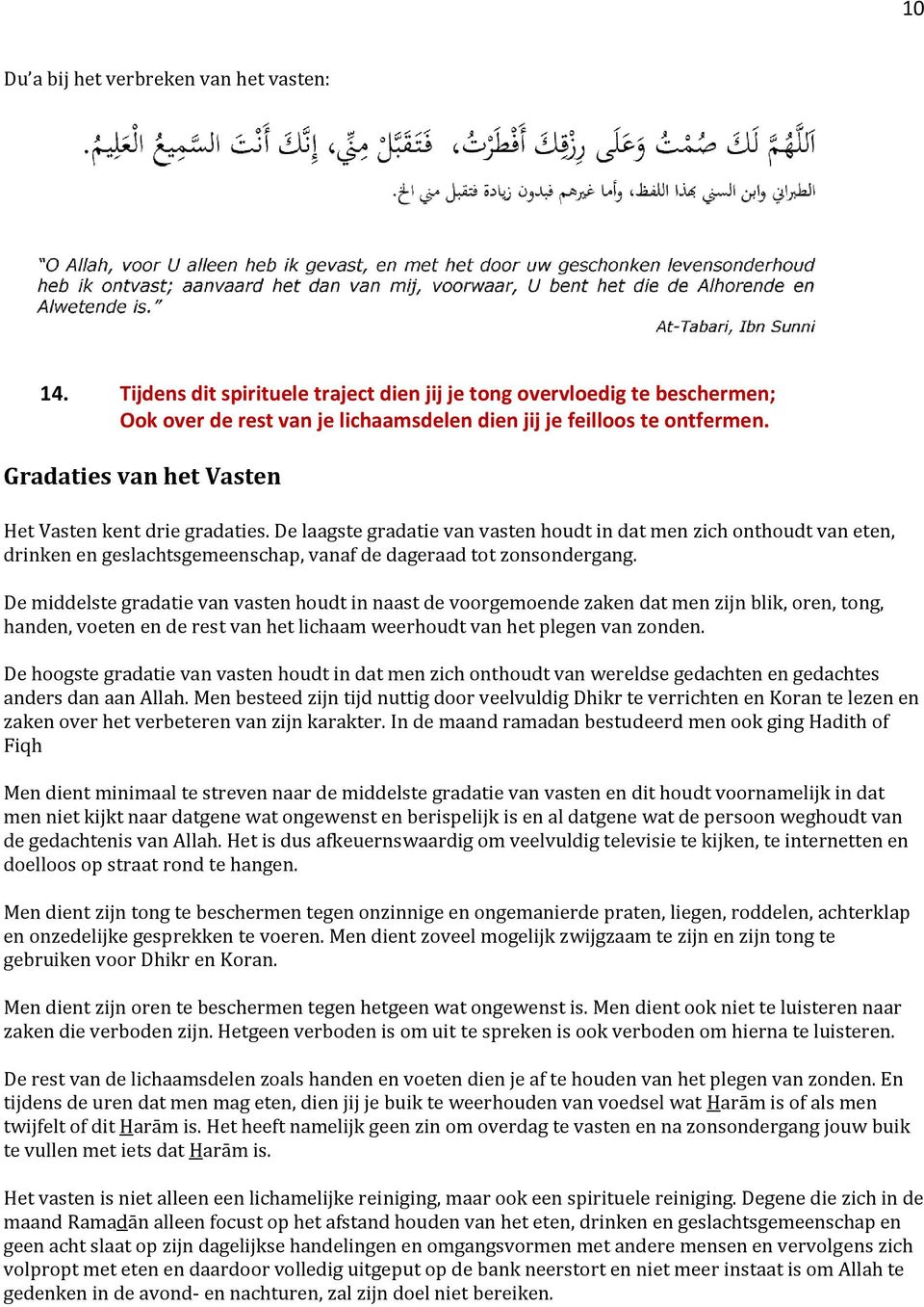 De middelste gradatie van vasten houdt in naast de voorgemoende zaken dat men zijn blik, oren, tong, handen, voeten en de rest van het lichaam weerhoudt van het plegen van zonden.