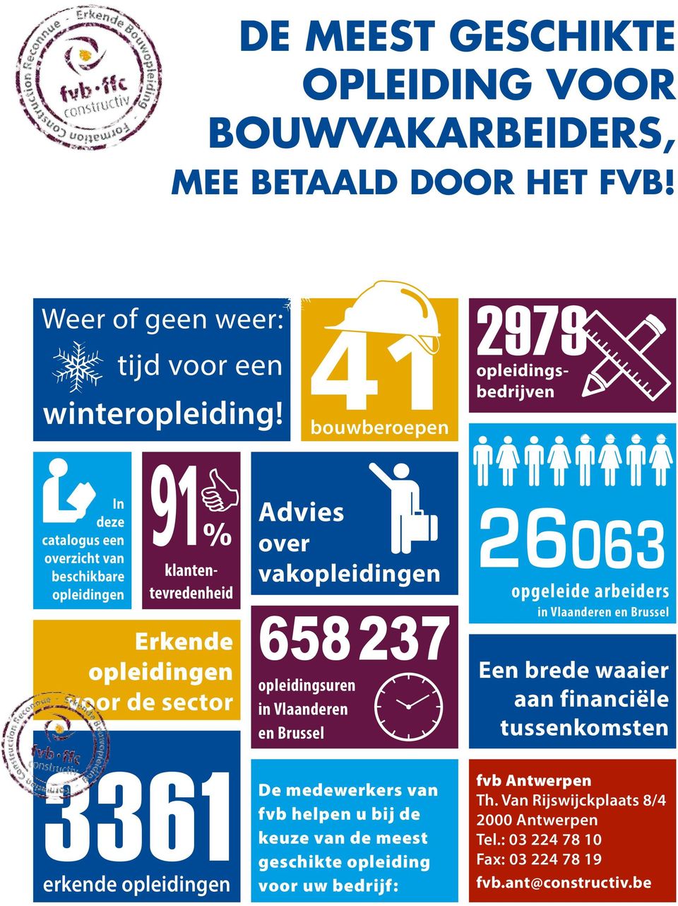 leidingen Advies over vakleidingen 658 237 leidingsuren in Vlaanderen en Brussel De medewerkers van fvb helpen u bij de keuze van de meest geschikte leiding voor uw