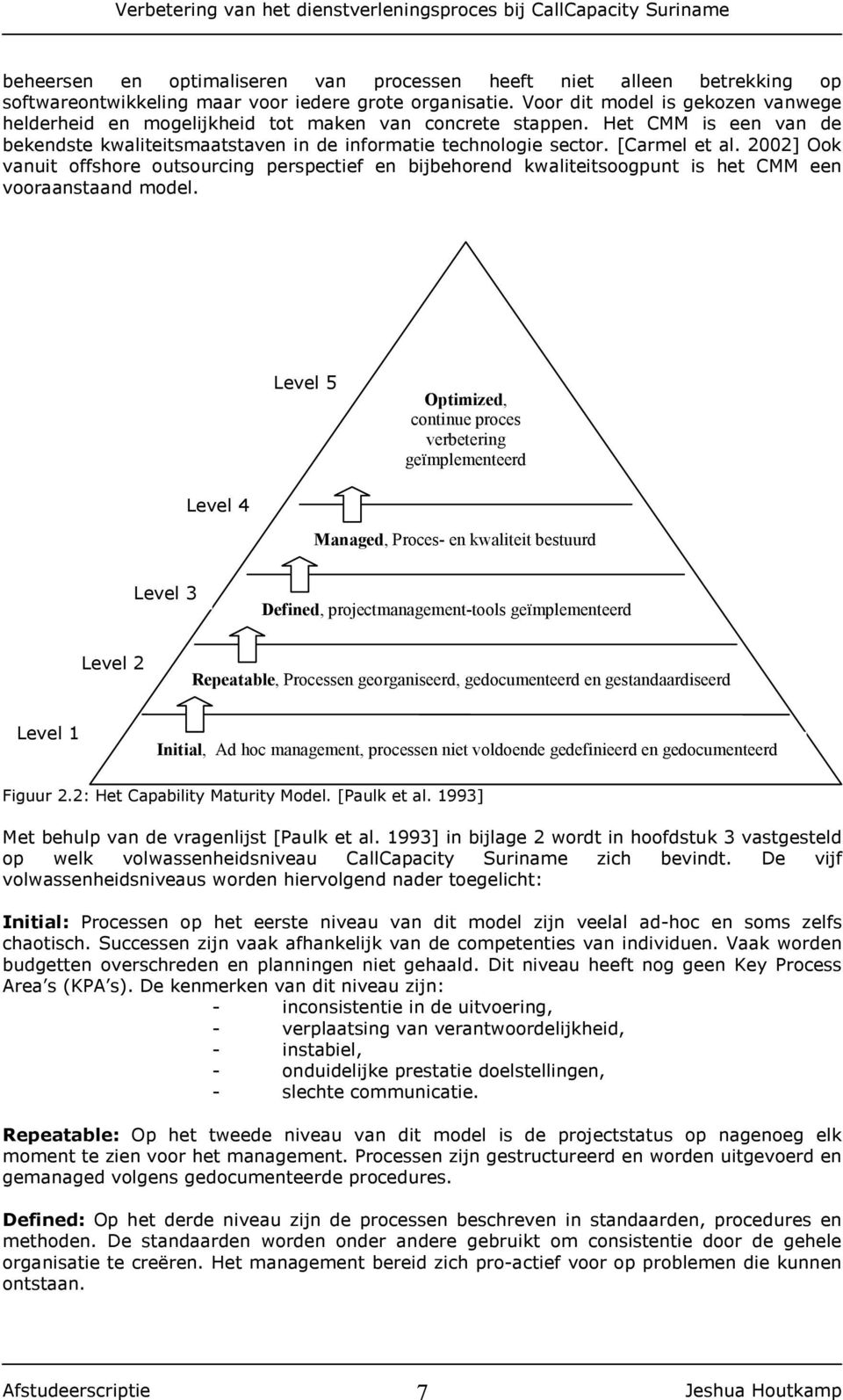 2002] Ook vanuit offshore outsourcing perspectief en bijbehorend kwaliteitsoogpunt is het CMM een vooraanstaand model.