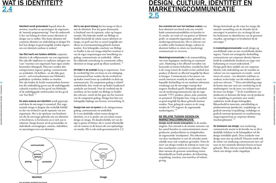 Voor dit onderzoek is het van belang de relatie tussen identiteit en design vast te stellen. Hoe komt identiteit (of: corporate identity) tot uitdrukking in design?