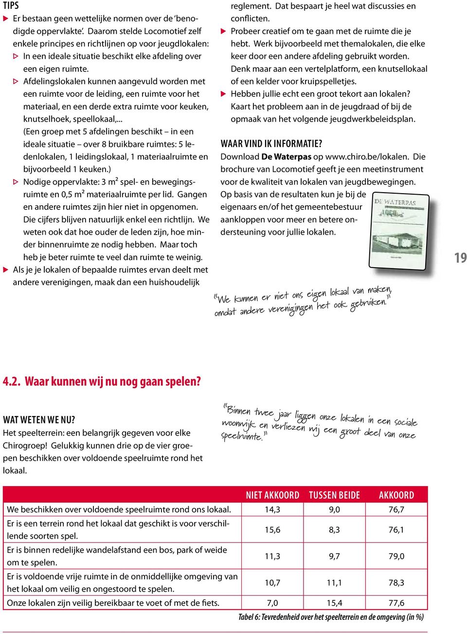 w Afdelingslokalen kunnen aangevuld worden met een ruimte voor de leiding, een ruimte voor het materiaal, en een derde extra ruimte voor keuken, knutselhoek, speellokaal,.