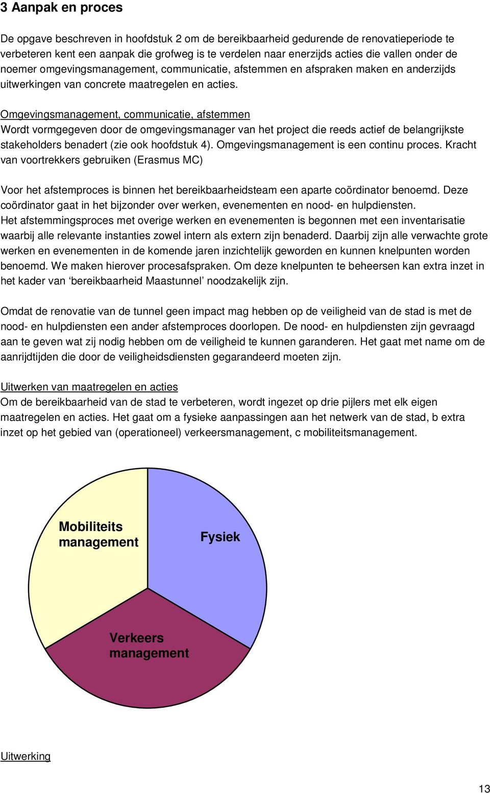 Omgevingsmanagement, communicatie, afstemmen Wordt vormgegeven door de omgevingsmanager van het project die reeds actief de belangrijkste stakeholders benadert (zie ook hoofdstuk 4).