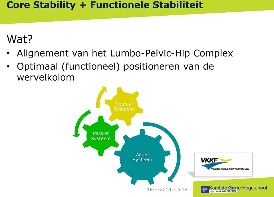 Optimaal (functioneel) positioneren van de