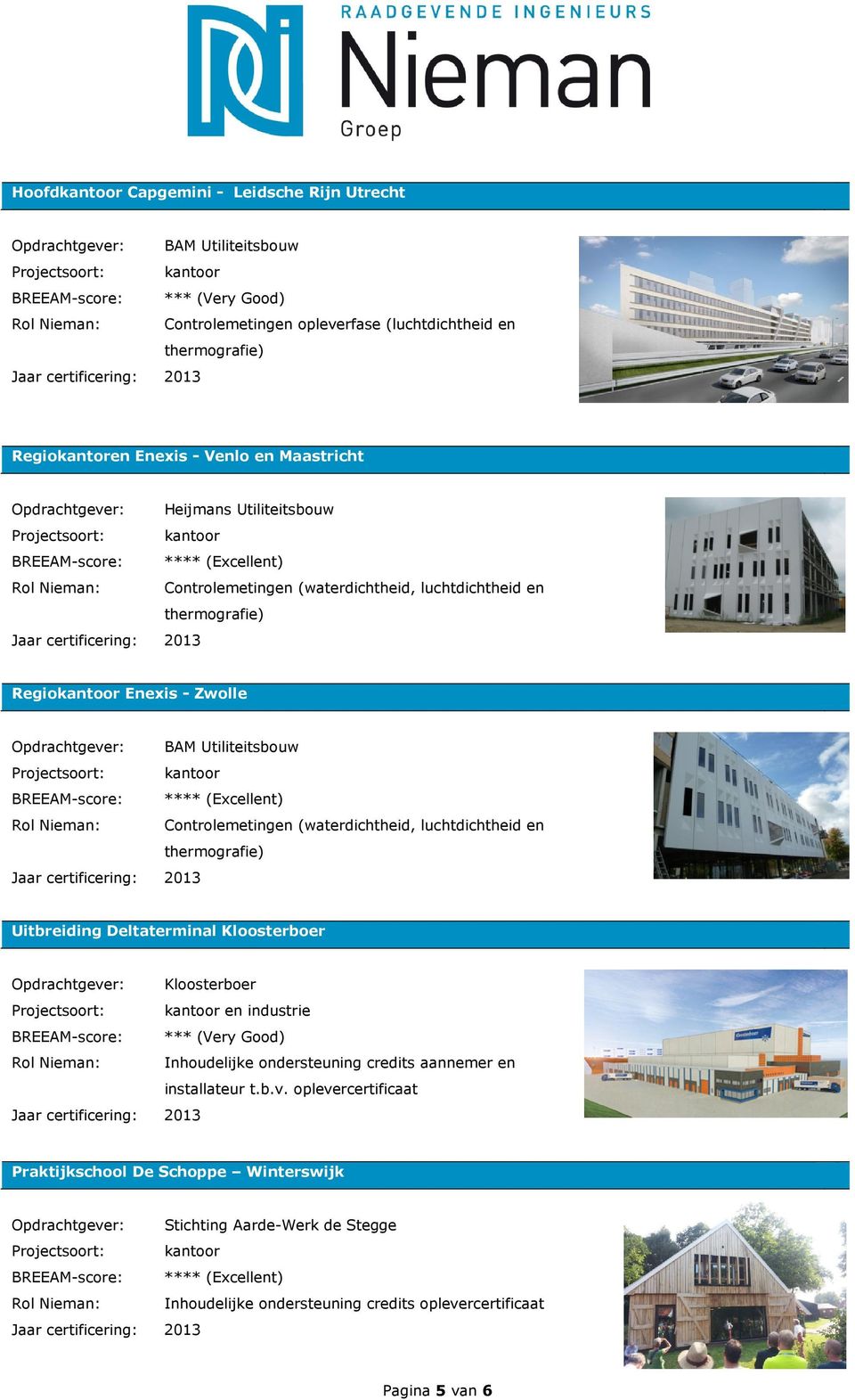 (waterdichtheid, luchtdichtheid en thermografie) Uitbreiding Deltaterminal Kloosterboer Kloosterboer en industrie Inhoudelijke ondersteuning credits aannemer en