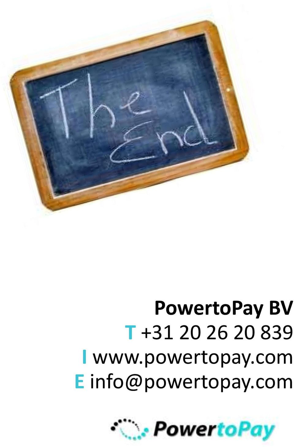 PowertoPay BV T +31 20 26