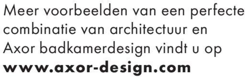 architectuur en Axor