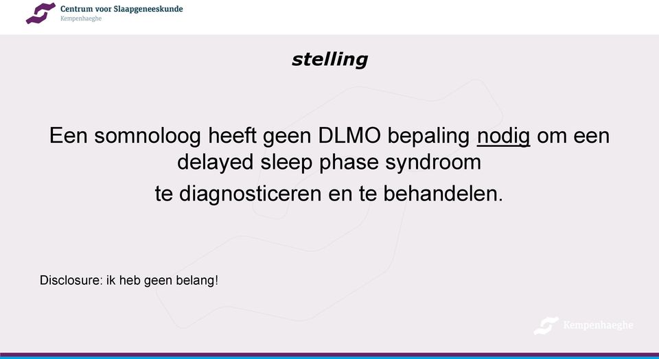 phase syndroom te diagnosticeren en te