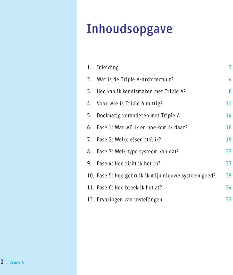 Fase 2: Welke eisen stel ik? 19 8. Fase 3: Welk type systeem kan dat? 23 9. Fase 4: Hoe richt ik het in?