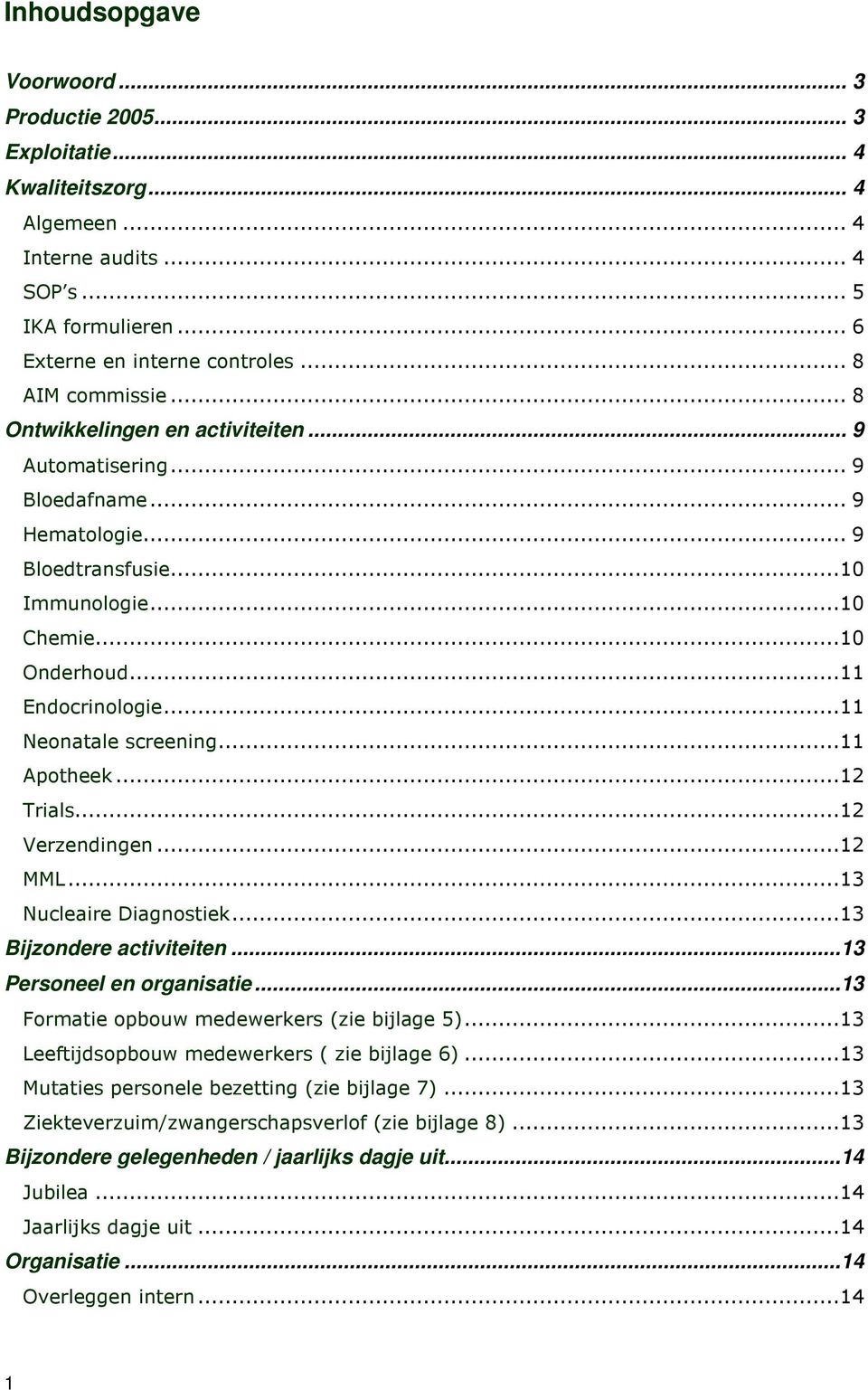 #/ '0)#/ Bijzondere activiteiten...13 Personeel en organisatie...13 1(233)4-256#/.