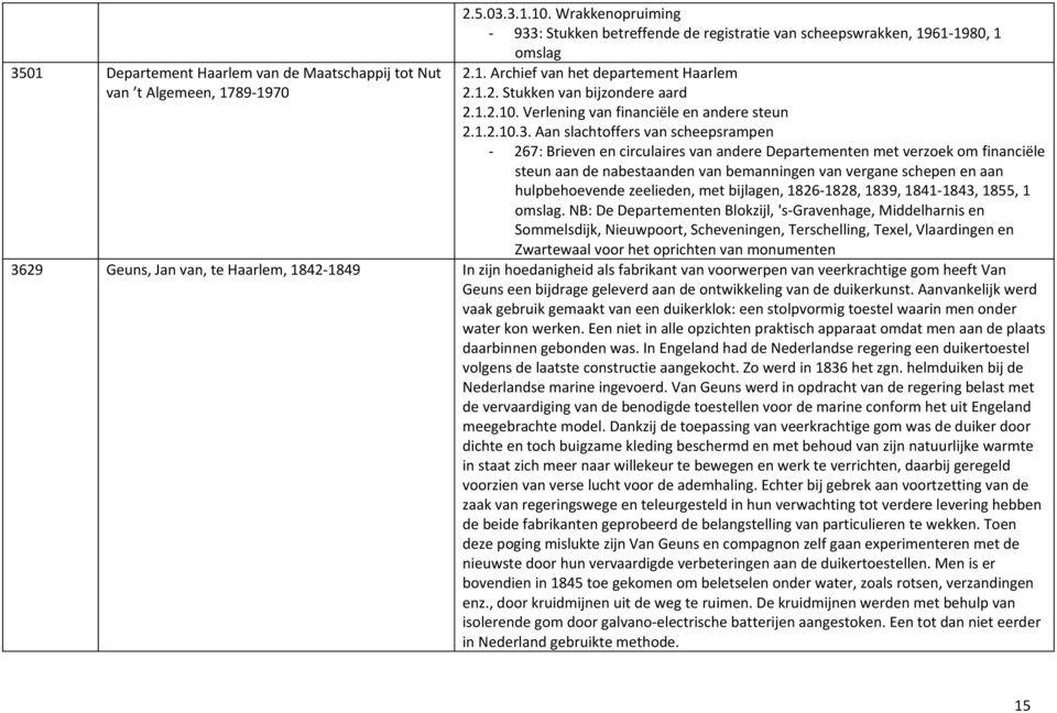 Aan slachtoffers van scheepsrampen - 267: Brieven en circulaires van andere Departementen met verzoek om financiële steun aan de nabestaanden van bemanningen van vergane schepen en aan hulpbehoevende