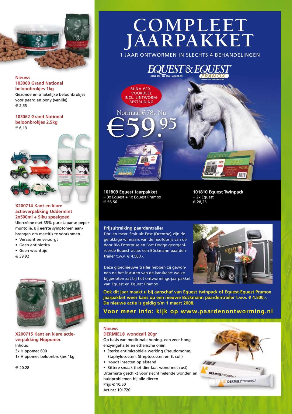 95 X200714 Kant en klare actieverpakking Uddermint 2x500ml + Siku speelgoed Uiercrème met 35% pure Japanse pepermuntolie. Bij eerste symptomen aanbrengen om mastitis te voorkomen.