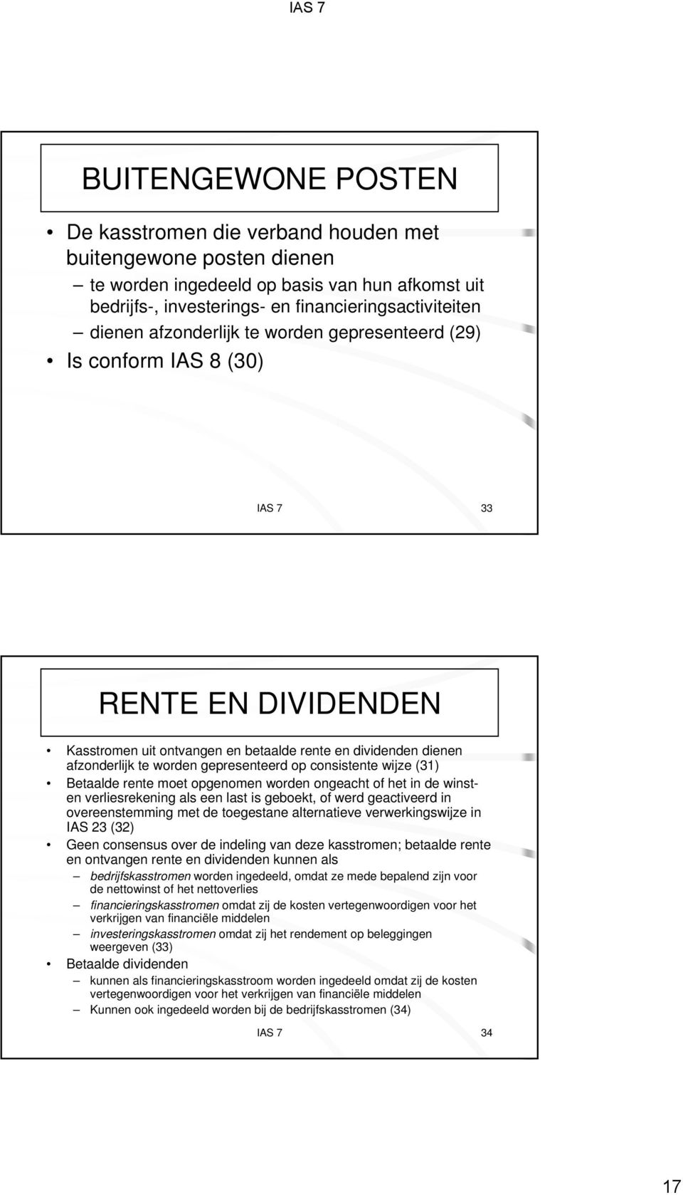 consistente wijze (31) Betaalde rente moet opgenomen worden ongeacht of het in de winsten verliesrekening als een last is geboekt, of werd geactiveerd in overeenstemming met de toegestane