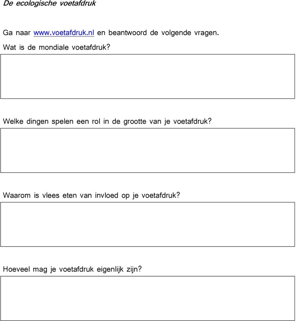 Welke dingen spelen een rol in de grootte van je voetafdruk?