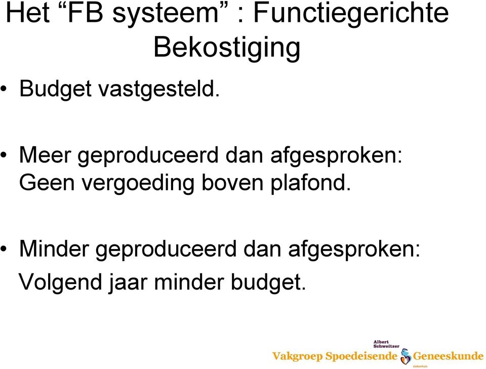 Bekostiging Meer geproduceerd dan afgesproken: