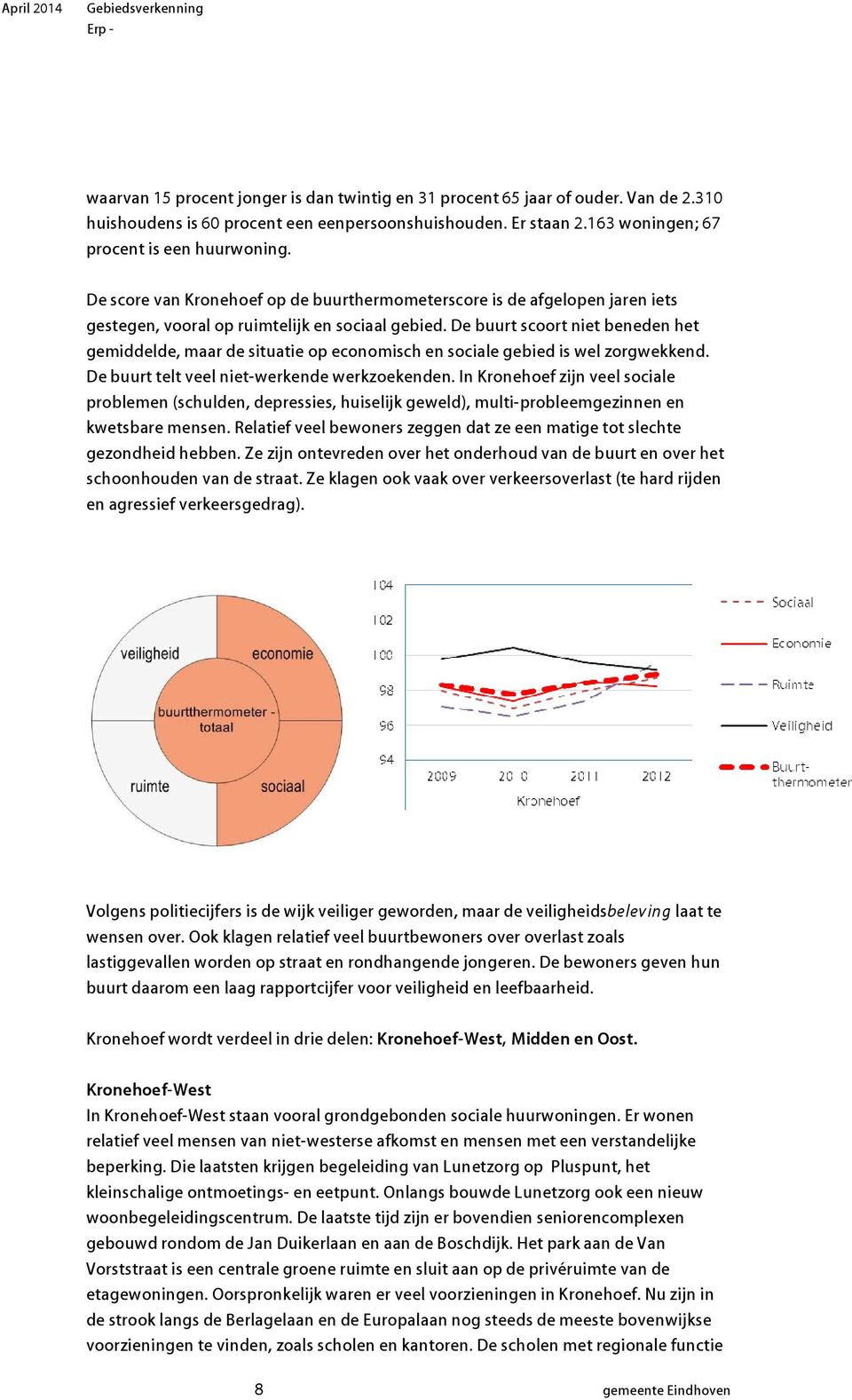 De buurt scoort niet beneden het gemiddelde, maar de situatie op economisch en sociale gebied is wel zorgwekkend. De buurt telt veel niet-werkende werkzoekenden.