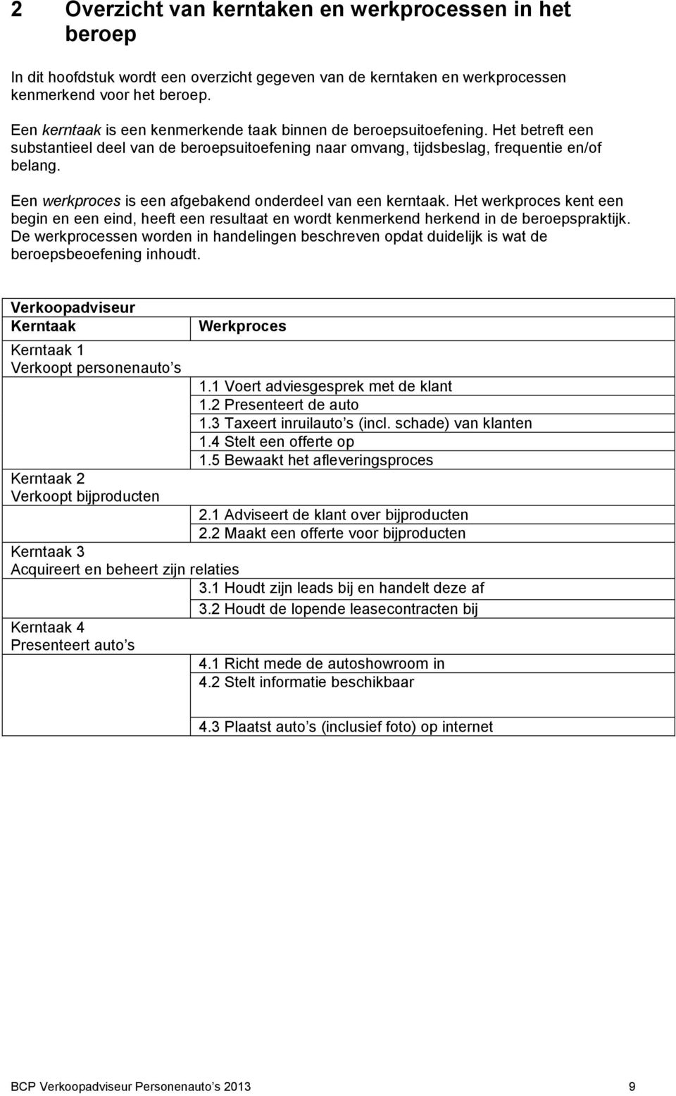 Een werkproces is een afgebakend onderdeel van een kerntaak. Het werkproces kent een begin en een eind, heeft een resultaat en wordt kenmerkend herkend in de beroepspraktijk.