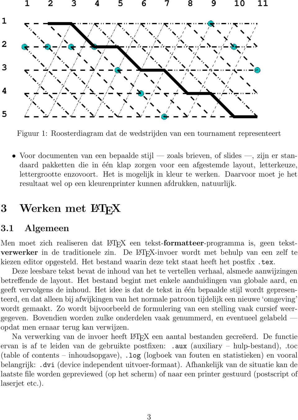 Daarvoor moet je het resultaat wel op een kleurenprinter kunnen afdrukken, natuurlijk. 3 Werken met L A TEX 3.