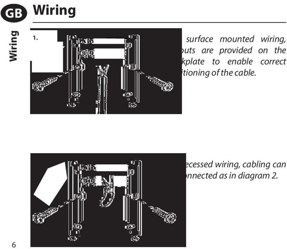 on the backplate to enable correct positioning of