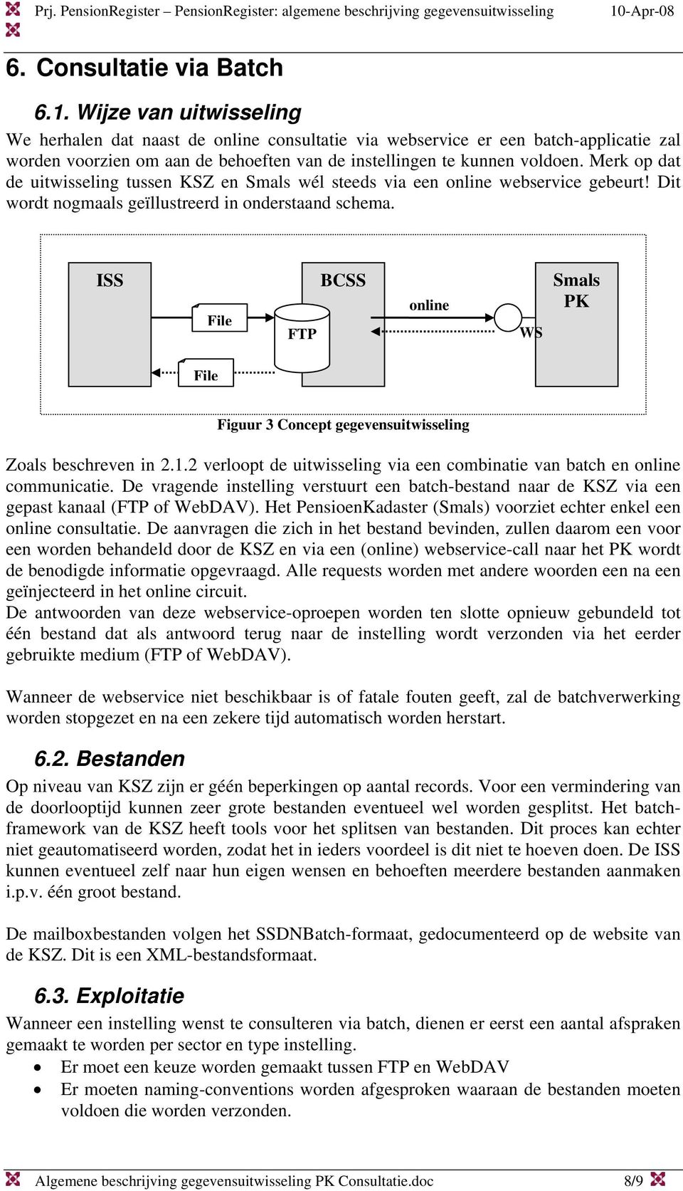 Merk op dat de uitwisseling tussen KSZ en Smals wél steeds via een online webservice gebeurt! Dit wordt nogmaals geïllustreerd in onderstaand schema.