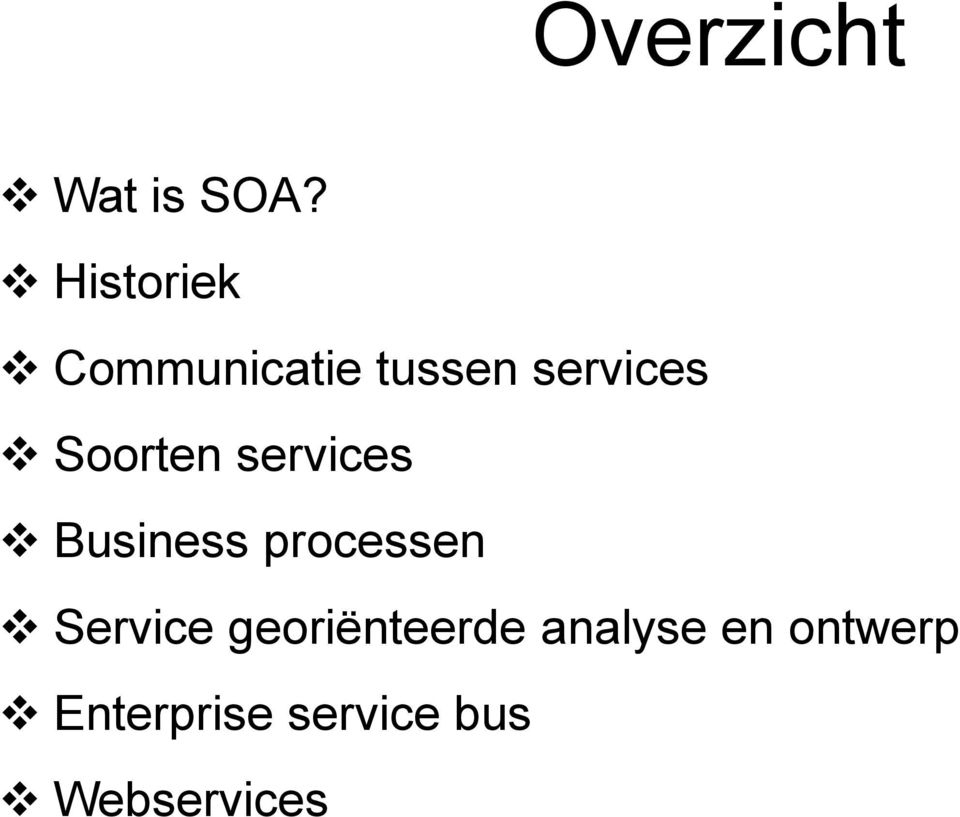 Soorten services Business processen