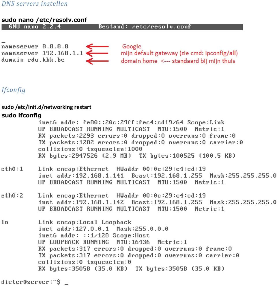 conf Ifconfig sudo