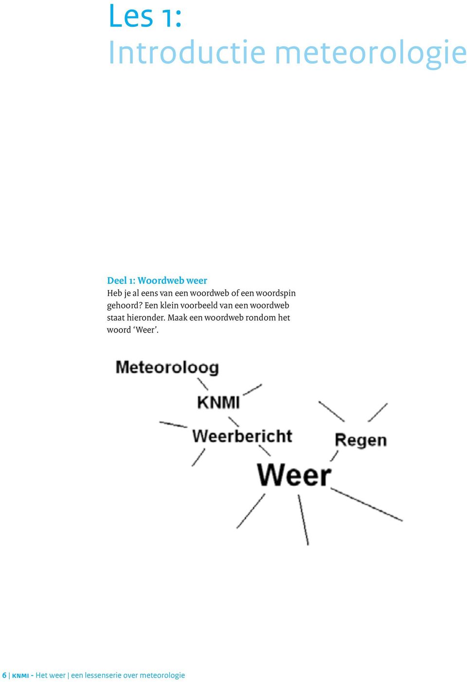 Een klein voorbeeld van een woordweb staat hieronder.