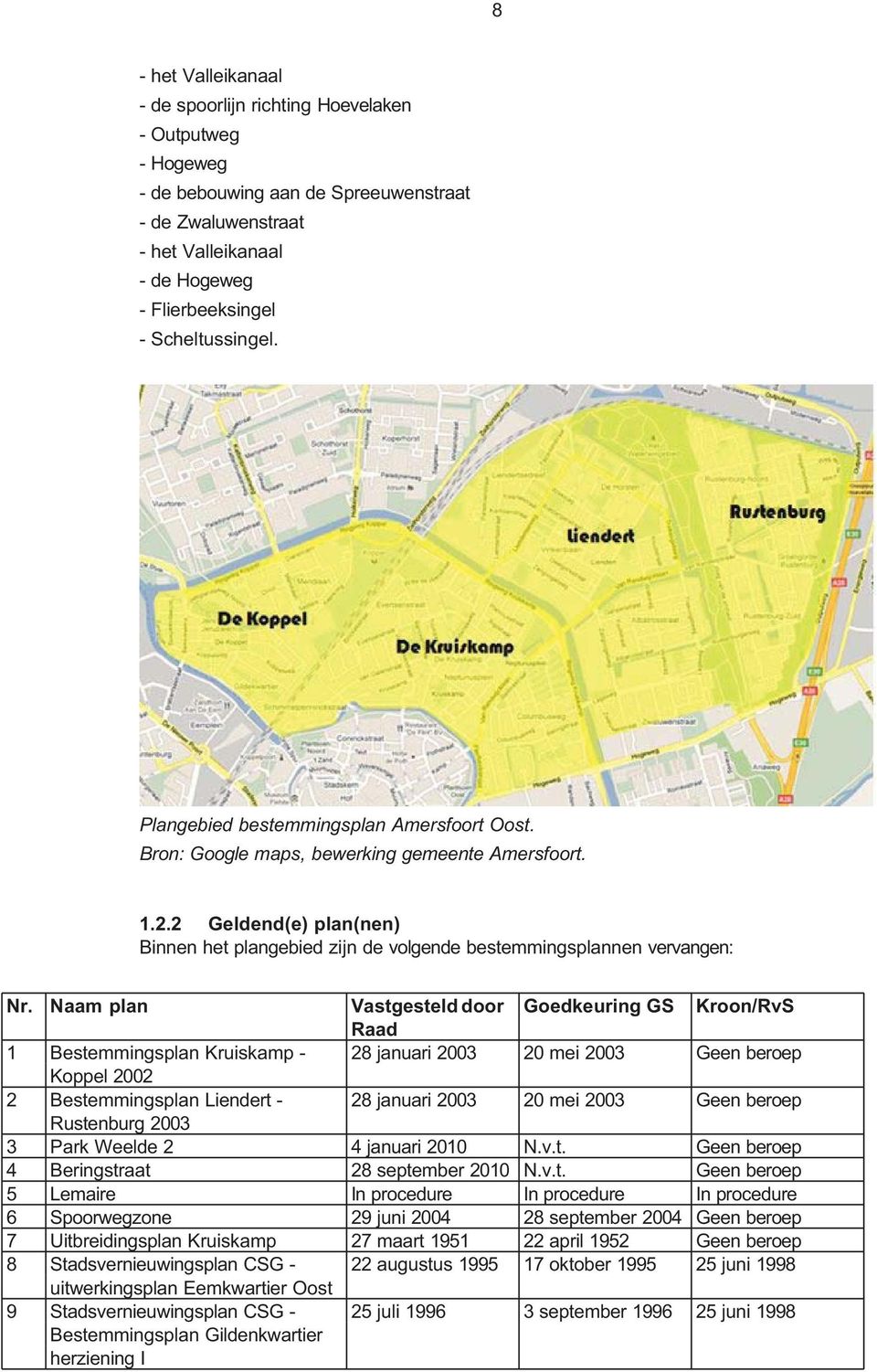 2 Geldend(e) plan(nen) Binnen het plangebied zijn de volgende bestemmingsplannen vervangen: Nr.