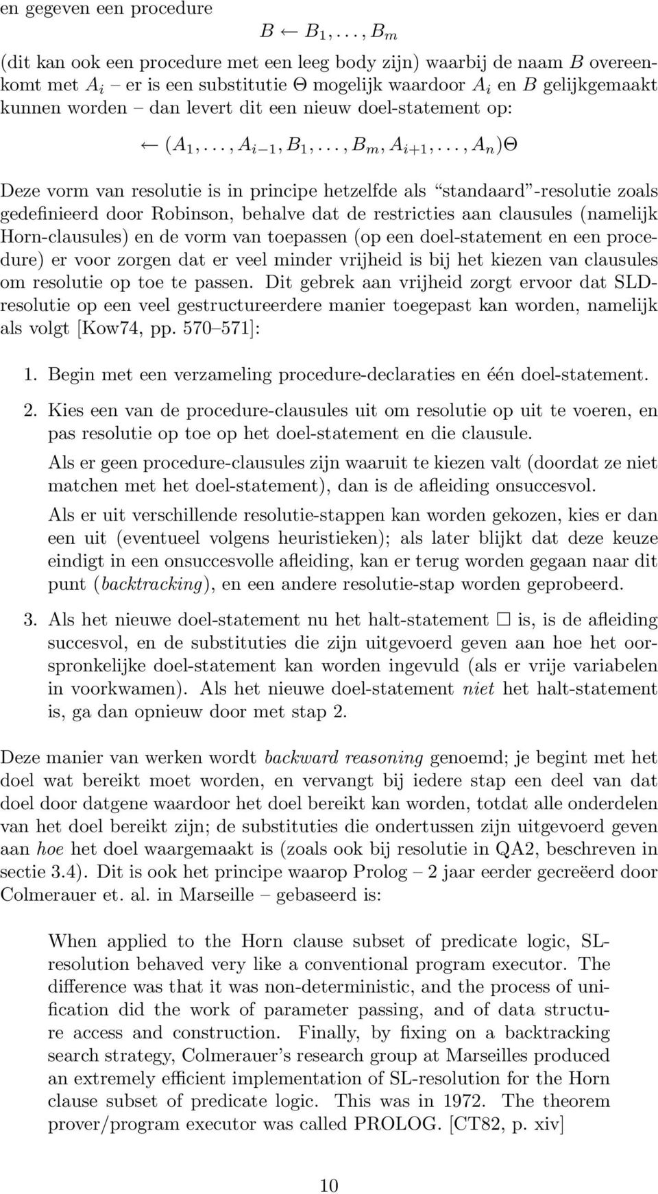 nieuw doel-statement op: (A 1,..., A i 1, B 1,..., B m, A i+1,.