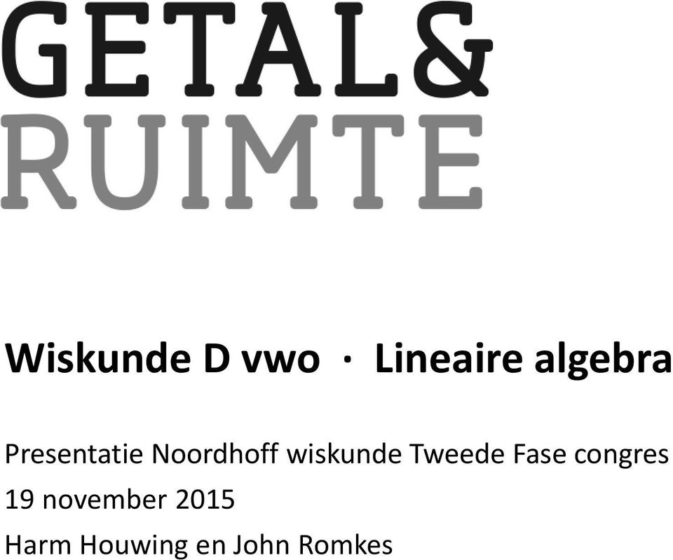 Tweede Fase congres 9 november