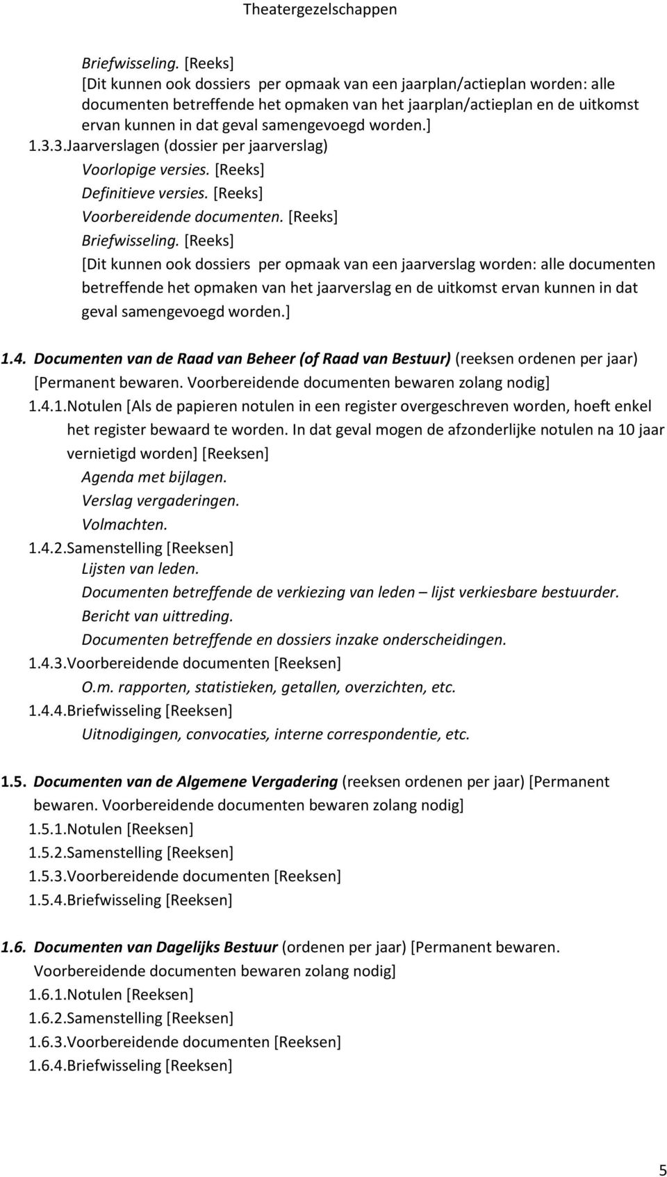 worden.] 1.3.3. Jaarverslagen (dossier per jaarverslag) Voorlopige versies. [Reeks] Definitieve versies. [Reeks] Voorbereidende documenten.