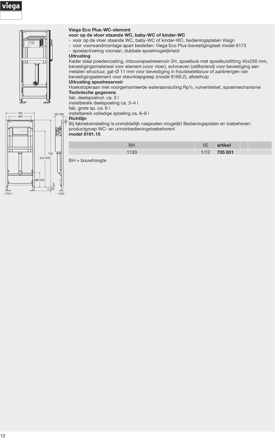 bevestiging aan metalen structuur, gat- Ø 11 mm voor bevestiging in houtskeletbouw of aanbrengen van bevestigingselement voor steunklepgreep ( model 8169.