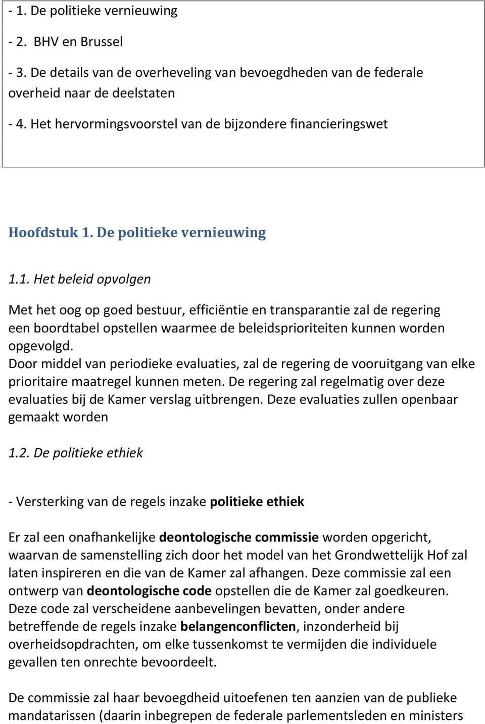 De politieke vernieuwing 1.