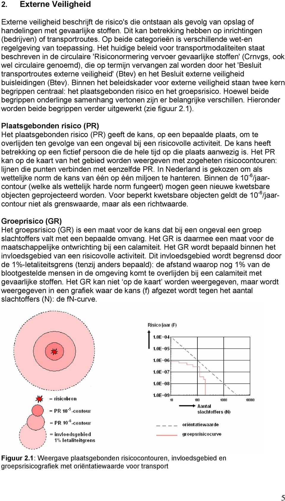 Het huidige beleid voor transportmodaliteiten staat beschreven in de circulaire 'Risiconormering vervoer gevaarlijke stoffen' (Crnvgs, ook wel circulaire genoemd), die op termijn vervangen zal worden