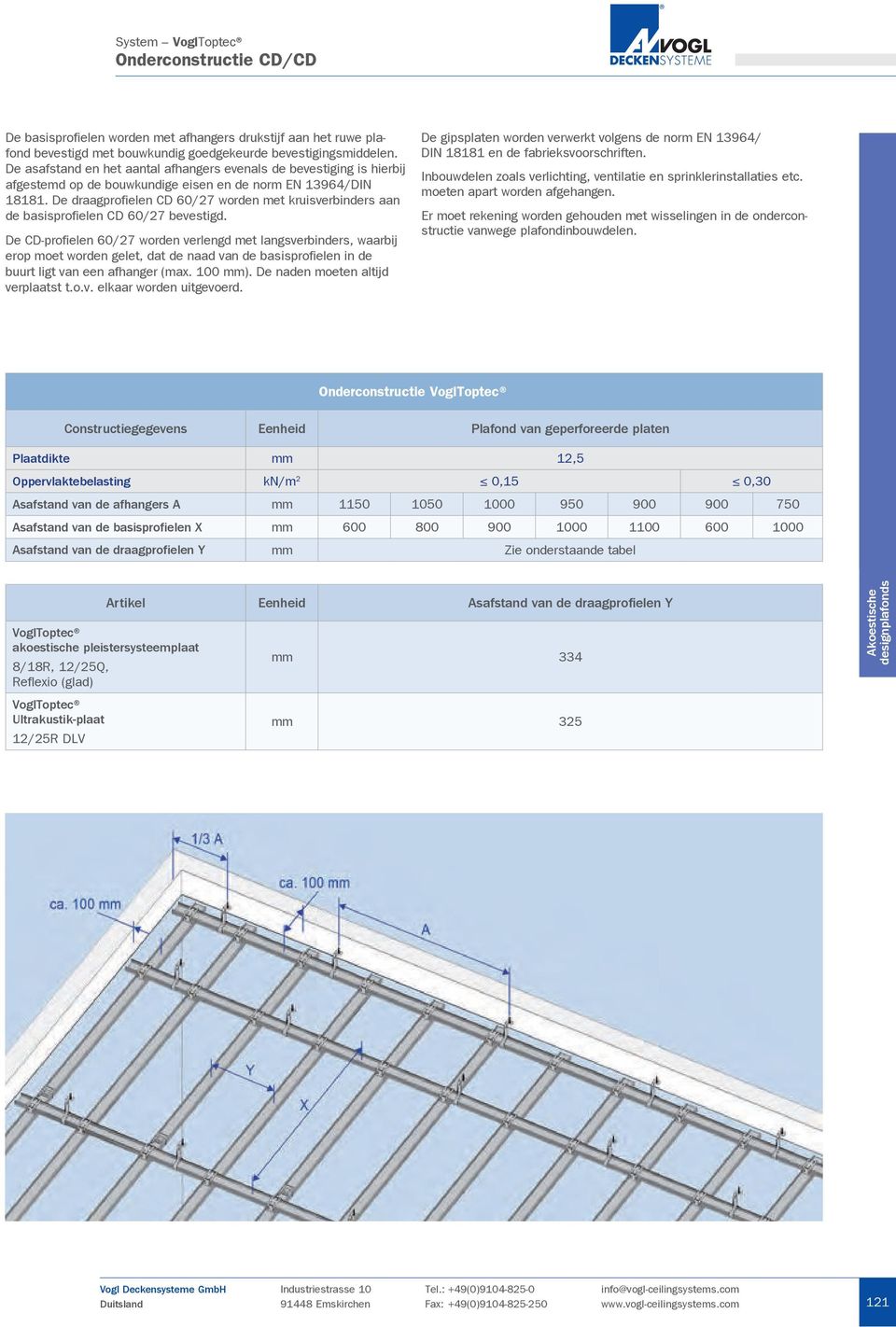 De draagprofielen CD 60/27 worden met kruisverbinders aan de basisprofielen CD 60/27 bevestigd.