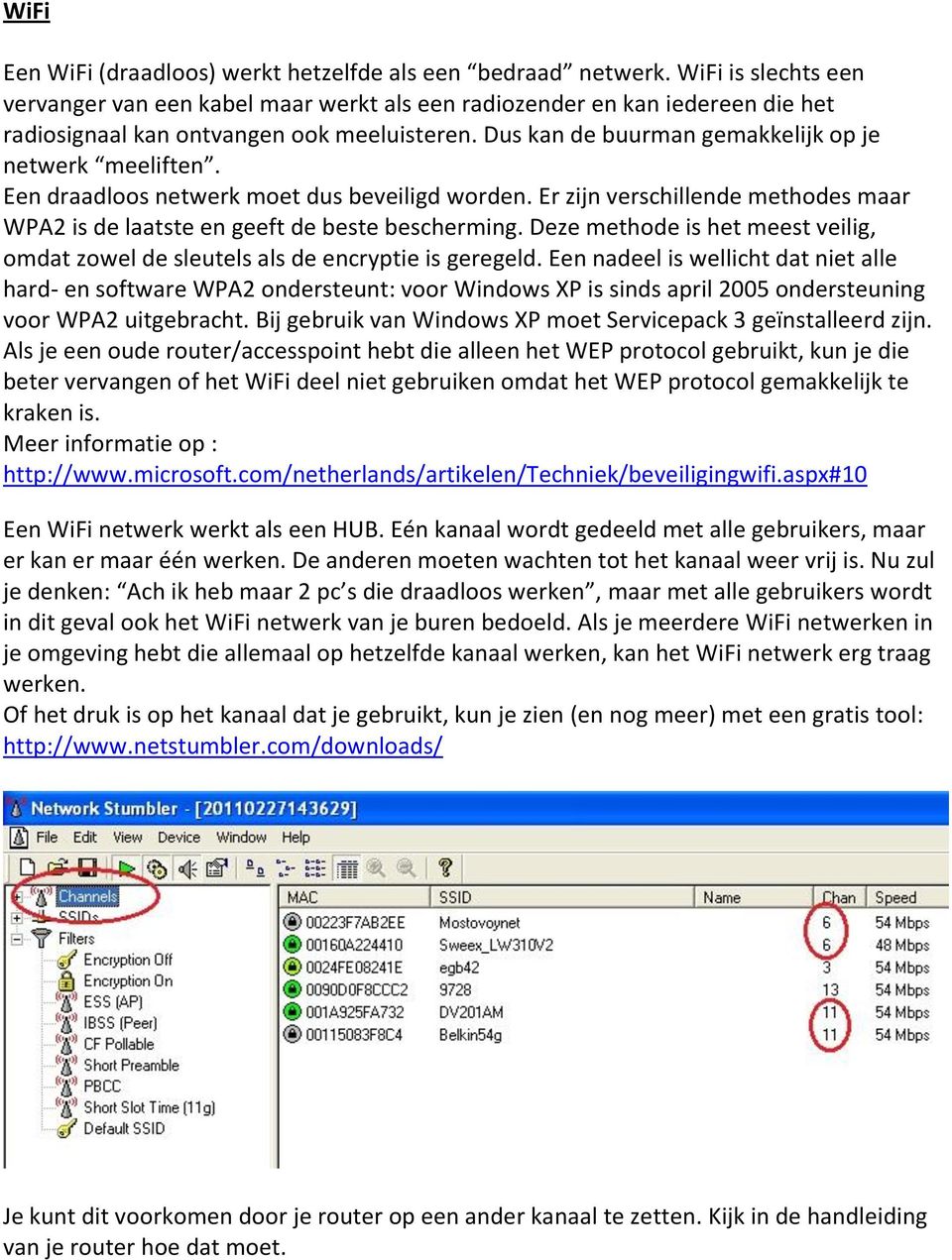 Een draadloos netwerk moet dus beveiligd worden. Er zijn verschillende methodes maar WPA2 is de laatste en geeft de beste bescherming.