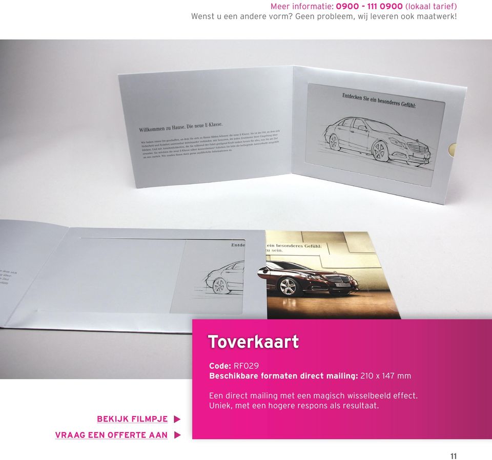 Toverkaart Code: RF029 Beschikbare formaten direct mailing: 210 x 147