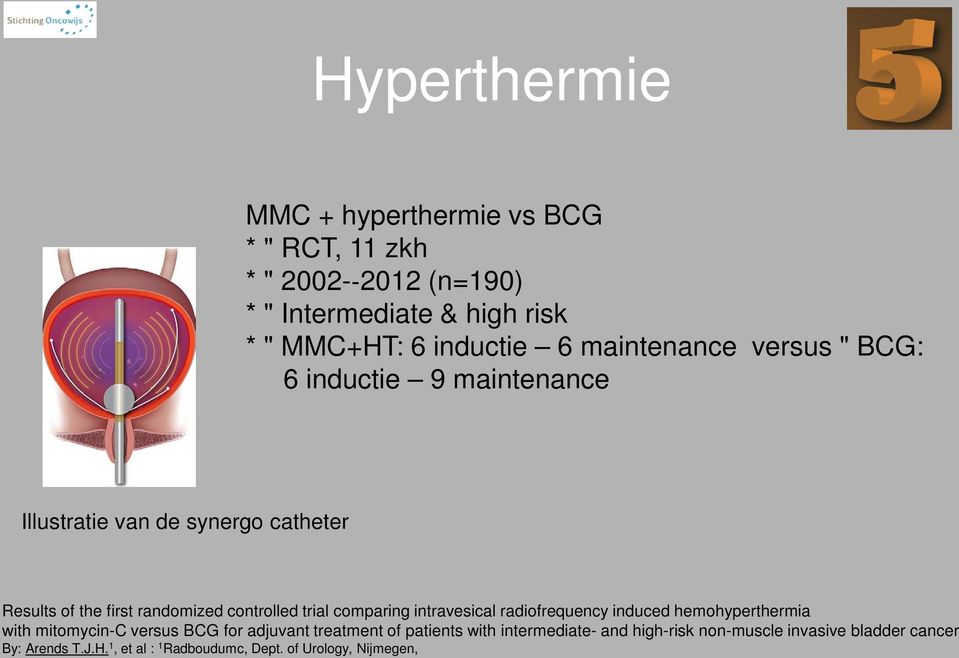 trial comparing intravesical radiofrequency induced hemohyperthermia with mitomycin-c versus BCG for adjuvant treatment of patients