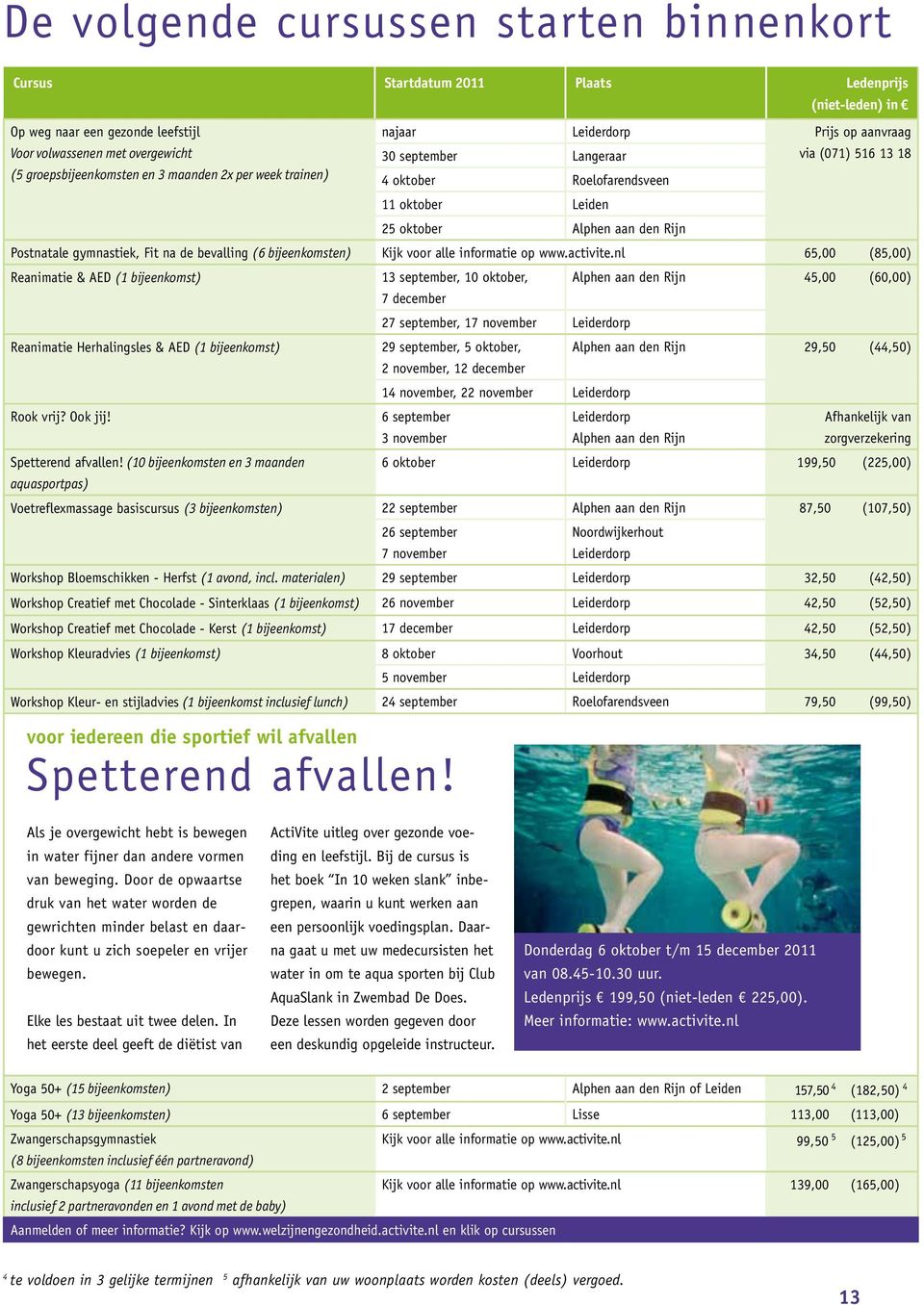 gymnastiek, Fit na de bevalling (6 bijeenkomsten) Kijk voor alle informatie op www.activite.