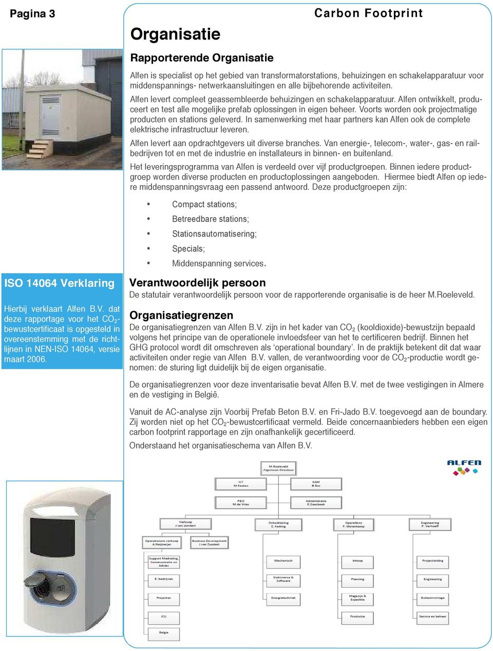 Alfen ontwikkelt, produceert en test alle mogelijke prefab oplossingen in eigen beheer. Voorts worden ook projectmatige producten en stations geleverd.