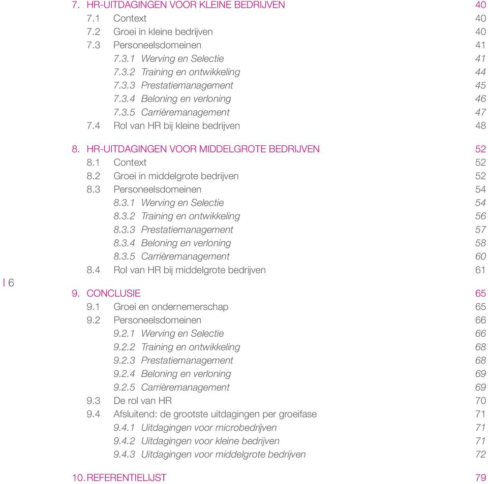 3 Personeelsdomeinen 54 8.3.1 Werving en Selectie 54 8.3.2 Training en ontwikkeling 56 8.3.3 Prestatiemanagement 57 8.3.4 Beloning en verloning 58 8.3.5 Carrièremanagement 60 8.