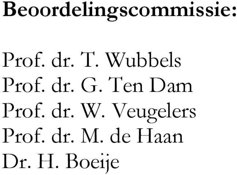 Ten Dam Prof. dr. W.