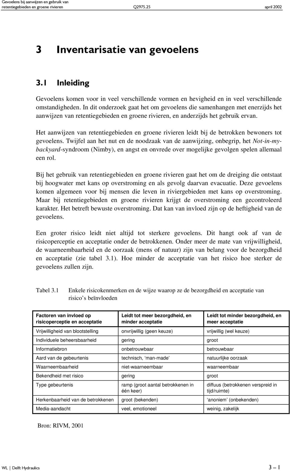 Het aanwijzen van retentiegebieden en groene rivieren leidt bij de betrokken bewoners tot gevoelens.