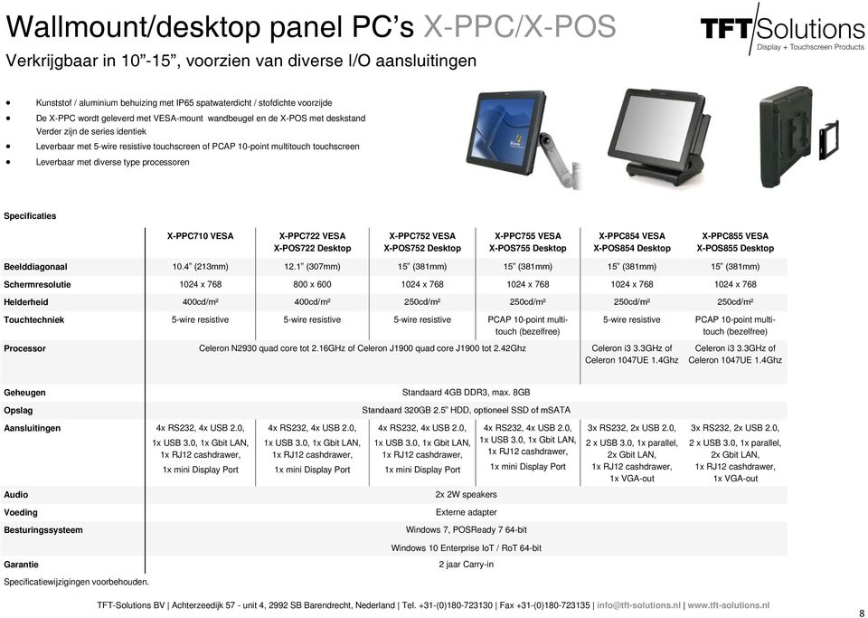 type processoren X-PPC710 VESA X-PPC722 VESA X-POS722 Desktop X-PPC752 VESA X-POS752 Desktop X-PPC755 VESA X-POS755 Desktop X-PPC854 VESA X-POS854 Desktop X-PPC855 VESA X-POS855 Desktop