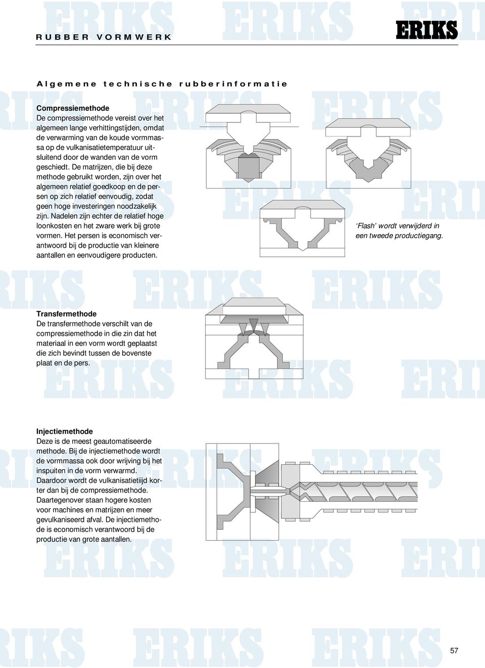 De matrijzen, die bij deze methode gebruikt worden, zijn over het algemeen relatief goedkoop en de persen op zich relatief eenvoudig, zodat geen hoge investeringen noodzakelijk zijn.