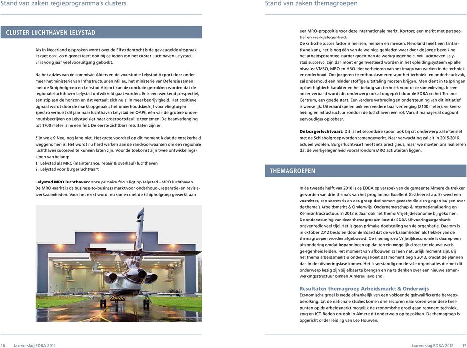 Na het advies van de commissie Alders en de voorstudie Lelystad Airport door onder meer het ministerie van Infrastructuur en Milieu, het ministerie van Defensie samen met de Schipholgroep en Lelystad
