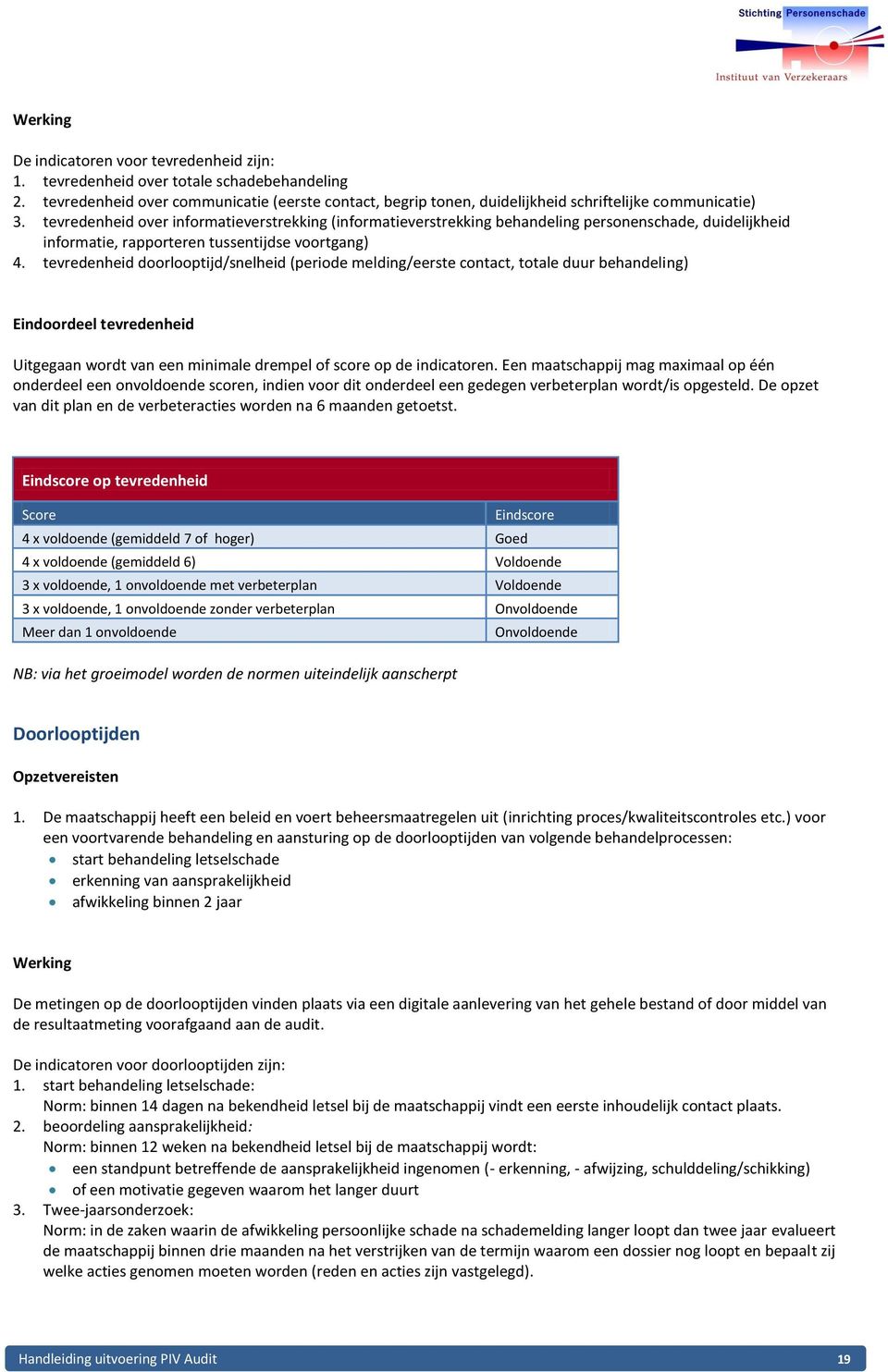 tevredenheid over informatieverstrekking (informatieverstrekking behandeling personenschade, duidelijkheid informatie, rapporteren tussentijdse voortgang) 4.