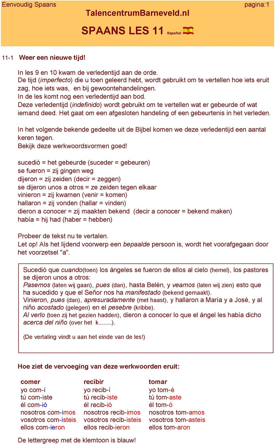 Deze verledentijd (indefinido) wordt gebruikt om te vertellen wat er gebeurde of wat iemand deed. Het gaat om een afgesloten handeling of een gebeurtenis in het verleden.