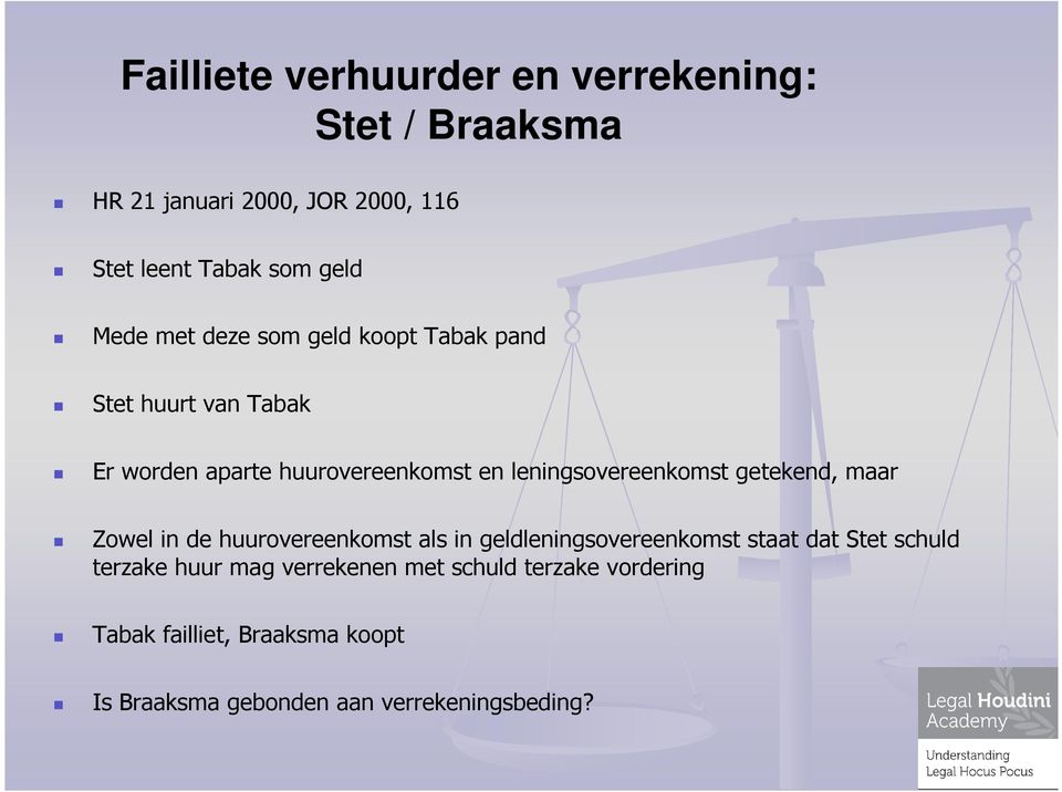 leningsovereenkomst getekend, maar Zowel in de huurovereenkomst als in geldleningsovereenkomst staat dat Stet